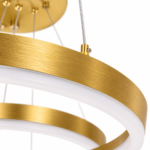 Lustre LED Moderne Suspendu 3 Anneaux Dorés - Image 3