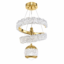 Lustre LED Moderne en Cristal Doré avec Sphère Lumineuse