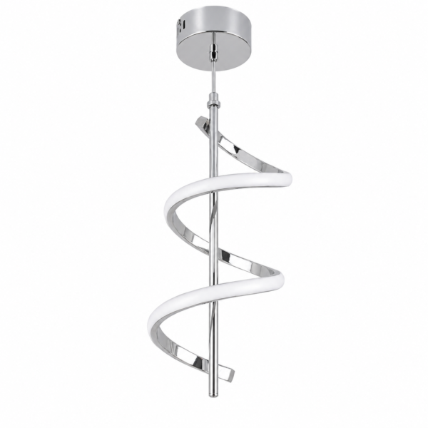 Lustre LED Spiral Moderne Argent