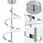 Lustre LED Spiral Moderne Argent - Image 4