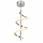 Lustre LED Spiral Moderne Argent - Image 2