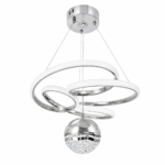 Lustre LED Spiral Moderne Argent