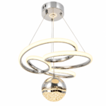 Lustre LED Spiral Moderne Argent - Image 3