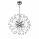 Lustre Suspendu Sphère Cristal Luxury Chrome – Image 3