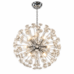 Lustre Suspendu Sphère Cristal Luxury Chrome