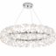 Lustre Suspendu Anneau Cristal Luxury Chrome – 80 CM