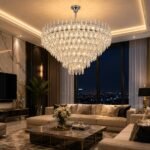 Lustre Cascade Cristal Luxury Chrome – Image 3