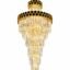 Lustre Cascade Cristal Grand Luxury Or