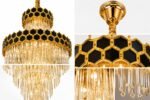 Lustre Cascade Cristal Grand Luxury Or – Image 4