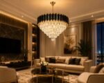 Lustre Tambour Cristal Luxury Noir & Or – Image 4