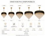 Lustre Tambour Cristal Luxury Noir & Or – Image 5