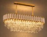 Lustre Rectangulaire Cristal Luxury Or & Blanc – Image 7