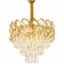 Lustre Tambour Cristal Luxury Or à Pampilles