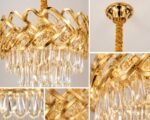 Lustre Tambour Cristal Luxury Or à Pampilles – Image 4