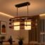 Lustre Moderne Anneaux Bois