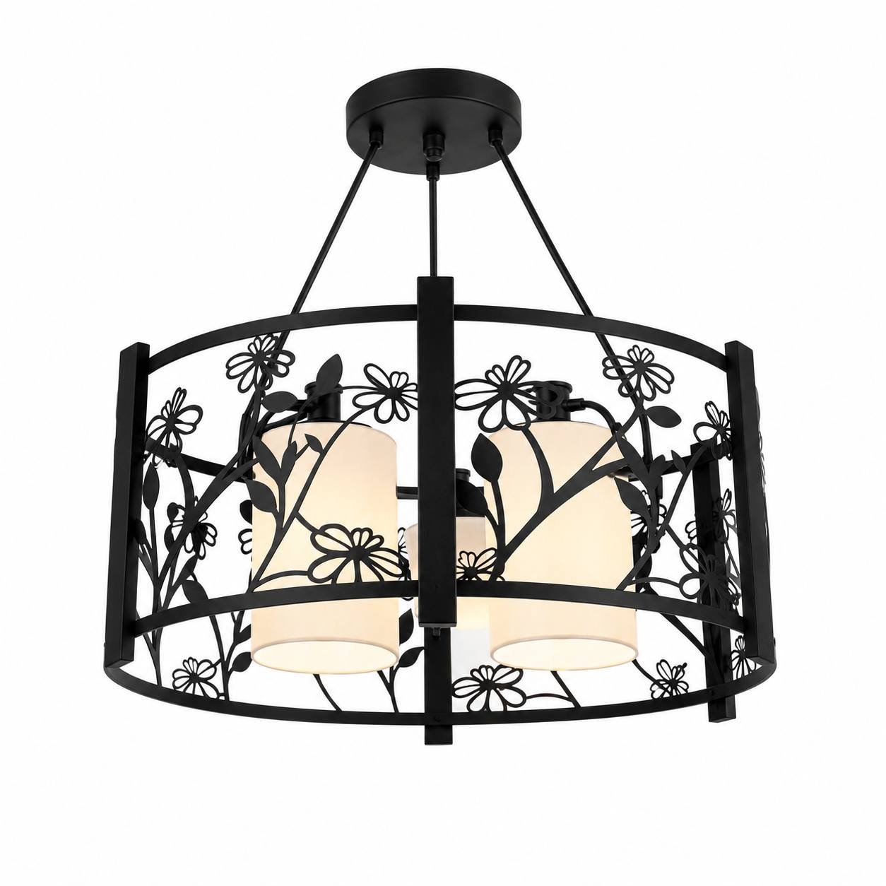 photo_2026-07-21_20-09-48 Lustre Moderne Floral Noir – Image 1