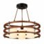 Lustre Moderne Anneaux Bois – 3 Lampes