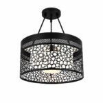 Lustre Moderne Cage Mosaïque Noire