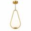 Suspension Moderne Dorée – Boule en Verre Dépoli