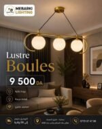 Suspension Linéaire Moderne Dorée – 3 Boules en Verre Dépoli – Image 5