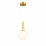 Suspension Moderne Minimaliste – Boule en Verre Dépoli