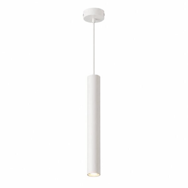 Suspension LED Cylindrique Moderne – Blanc Mat