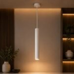 Suspension LED Cylindrique Moderne – Blanc Mat – Image 2