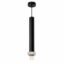 Suspension LED Cylindrique Moderne avec Diffuseur Cristal – Noir Mat