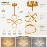 Suspension LED Moderne Infinity – Finition Dorée – Image 3