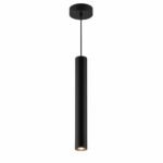 Suspension LED Cylindrique Minimaliste – Noir Mat