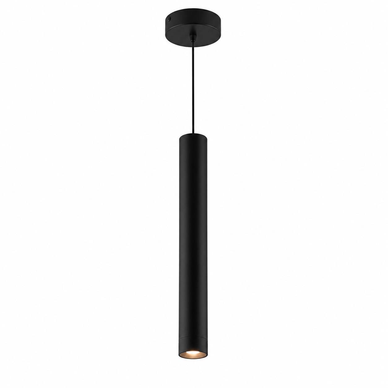 photo_2026-07-24_23-23-27 Suspension LED Cylindrique Minimaliste – Noir Mat – Image 1