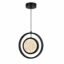 Suspension LED Circulaire Cristal – Noir Mat