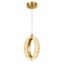 Suspension LED Anneau Cristal Ovale – Finition Dorée