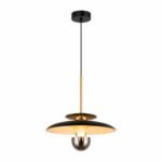 Suspension LED Design Soucoupe – Noir & Doré