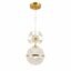 Suspension LED Sphère Cristal Fleurie – Finition Dorée