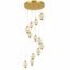 Lustre Cascade Cristal Fleur – Finition Dorée