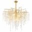 Lustre Branche Cristal Cascade – Finition Dorée