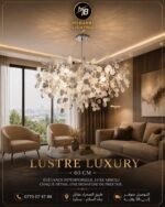 Lustre Feuilles Cristal Luxe – Finition Chrome – Image 5