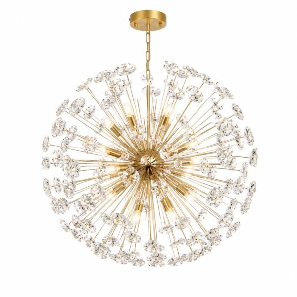 Lustre Sputnik Cristal Luxe – Finition Dorée