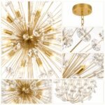 Lustre Sputnik Cristal Luxe – Finition Dorée – Image 4