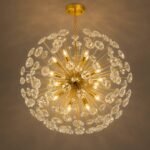 Lustre Sputnik Cristal Luxe – Finition Dorée – Image 3