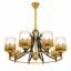 Lustre Classique Circulaire 6 Lumières – Noir & Doré