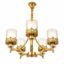 Lustre Géométrique Moderne 5 Lumières – Finition Dorée