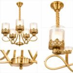 Lustre Classique 5 Lumières – Finition Dorée – Image 4