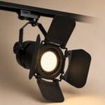 Projecteur LED Noir sur Rail avec Volets Directionnels – Compatible GU10 – Image 2