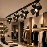 Projecteur LED Noir sur Rail avec Volets Directionnels – Compatible GU10 – Image 4