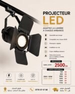 Projecteur LED Noir sur Rail avec Volets Directionnels – Compatible GU10 – Image 5
