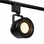 Projecteur LED Cylindrique Noir sur Rail – Compatible GU10