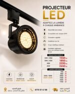 Projecteur LED Cylindrique Noir sur Rail – Compatible GU10 – Image 5