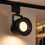 Projecteur LED Cylindrique Noir sur Rail – Compatible GU10 – Image 2
